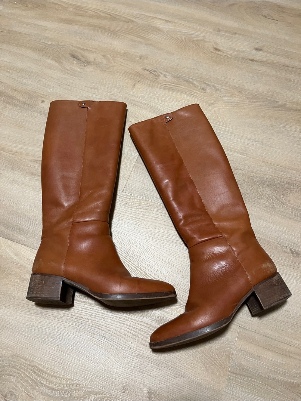 J.Crew Tall Brown Leather Boots Size 9